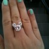 Iced Out Cartoon Shape Three Stone Ring Made in 18/14 /10 KT Gold Studded With Shinny Moissanite Diamond For Anniversary And Birthday Gift