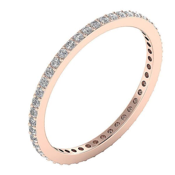 Eternity Wedding VS1 F 0.55 Carat 14Kt White Gold/Rose Gold/Yellow Gold Natural Diamond Designer Ring With Certificate