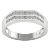 SI1 F 0.60 Ct Natural Round Diamond 14K Rose Gold/Yellow Gold/White Gold Channel Setting Men's Wedding Ring With Certificate