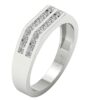 SI1 F 0.60 Ct Natural Round Diamond 14K Rose Gold/Yellow Gold/White Gold Channel Setting Men's Wedding Ring With Certificate