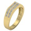 SI1 F 0.60 Ct Natural Round Diamond 14K Rose Gold/Yellow Gold/White Gold Channel Setting Men's Wedding Ring With Certificate