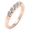 Five Stone Genuine Real Diamond SI1 G 0.75 Ct 14K Solid Yellow Gold/White Gold/ Rose Gold Wedding Anniversary Ring With Certificate