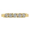 Five Stone Genuine Real Diamond SI1 G 0.75 Ct 14K Solid Yellow Gold/White Gold/ Rose Gold Wedding Anniversary Ring With Certificate