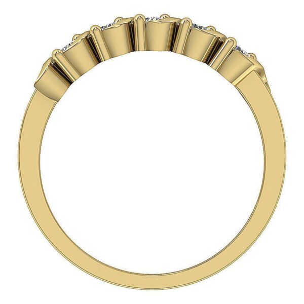 Five Stone Genuine Real Diamond SI1 G 0.75 Ct 14K Solid Yellow Gold/White Gold/ Rose Gold Wedding Anniversary Ring With Certificate