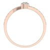 I1 G 0.70Ct Natural Round Diamond 14K Rose Gold Wedding Forever Us 2 Stone Ring With Certificate
