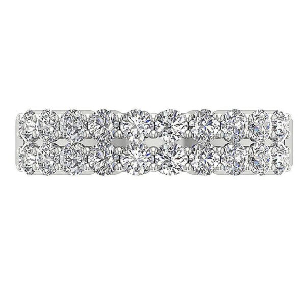 I1 F 2.01Ct Natural Diamond 5.50MM 14K Rose Gold/White Gold/ Yellow Gold Designer Anniversary Wedding Ring With Certificate