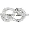 SI1 G 0.50Ct Round Real Diamond Knot Engagement Ring 14K White Gold/Rose Gold/ Yellow Gold Anniversary Wedding Ring with Certificate
