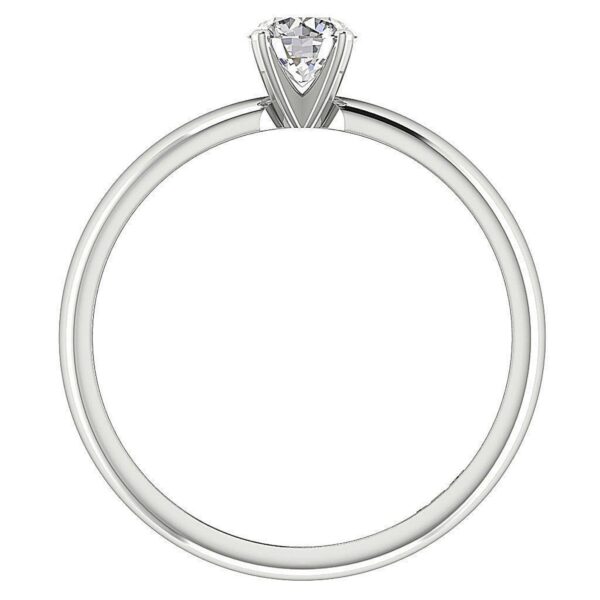 Solitaire Ring Wedding Band I1 G 0.30 Ct Round Diamond Prone Setting 14K White Gold/Rose Gold/Yellow Gold with Authentic Certificate