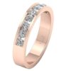 I1 H 1.10Ct Round Diamond/Lab Diamond Channel Set 14Kt White Gold/Rose Gold/ Yellow Gold Anniversary Wedding Ring With Certificate