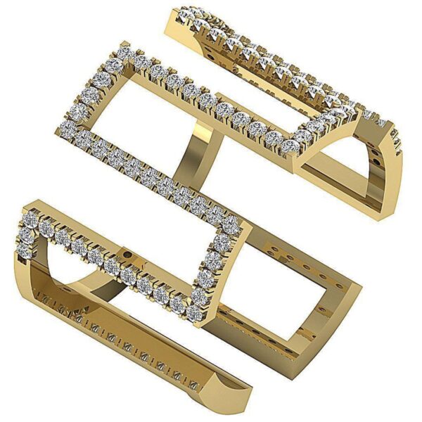 Designer Engagement Wedding Christmas Ring I1 H 0.75Carat Genuine Real Diamond 14Kt Solid Yellow Gold/White Gold/ Rose Gold With Certificate