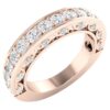 I1 H 1.50Ct Natural Real Diamond 14K Yellow Gold/White Gold/Rose Gold Engagement Anniversary Christmas Ring with Authenticate Certificate
