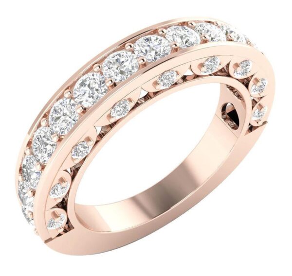 I1 H 1.50Ct Natural Real Diamond 14K Yellow Gold/White Gold/Rose Gold Engagement Anniversary Christmas Ring with Authenticate Certificate
