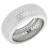 I1 H 4.25Ct Real Diamond Eternity Wedding Christmas Ring 10Kt White Gold/Yellow Gold/Rose Gold with Authenticate Certificate