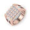 I1 F 1.4 Ct Natural Round Diamond 14K Rose Gold/Yellow Gold/White Gold Two Tone Men's Wedding Engagement Charistmas Ring With Certificate