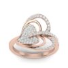 Heart Shape SI1 F 0.40Ct Real Diamond Wedding Christmas Gift Ring 14Kt White Gold/Yellow Gold/Rose Gold with Authenticate Certificate