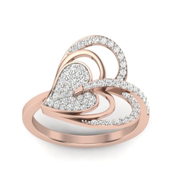 Heart Shape SI1 F 0.40Ct Real Diamond Wedding Christmas Gift Ring 14Kt White Gold/Yellow Gold/Rose Gold with Authenticate Certificate
