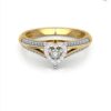 Miracle Heart SI F-G 0.11Ct Real Diamond Wedding Christmas Gift Ring 14Kt White Gold/Yellow Gold/Rose Gold with Authenticate Certificate
