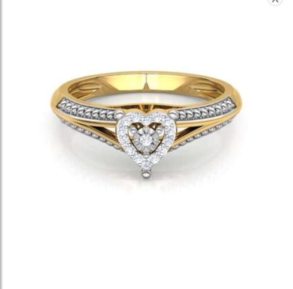 Miracle Heart SI F-G 0.11Ct Real Diamond Wedding Christmas Gift Ring 14Kt White Gold/Yellow Gold/Rose Gold with Authenticate Certificate