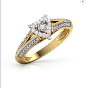Miracle Heart SI F-G 0.11Ct Real Diamond Wedding Christmas Gift Ring 14Kt White Gold/Yellow Gold/Rose Gold with Authenticate Certificate