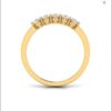 5 Diamond Family SI F-G 0.25Ct Real Diamond Wedding Christmas Gift Ring 14Kt White Gold/Yellow Gold/Rose Gold with Authenticate Certificate