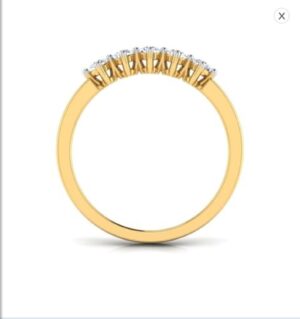 5 Diamond Family SI F-G 0.25Ct Real Diamond Wedding Christmas Gift Ring 14Kt White Gold/Yellow Gold/Rose Gold with Authenticate Certificate