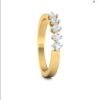 5 Diamond Family SI F-G 0.25Ct Real Diamond Wedding Christmas Gift Ring 14Kt White Gold/Yellow Gold/Rose Gold with Authenticate Certificate