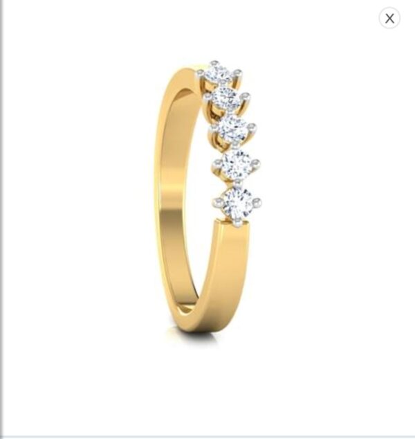 5 Diamond Family SI F-G 0.25Ct Real Diamond Wedding Christmas Gift Ring 14Kt White Gold/Yellow Gold/Rose Gold with Authenticate Certificate