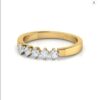 5 Diamond Family SI F-G 0.25Ct Real Diamond Wedding Christmas Gift Ring 14Kt White Gold/Yellow Gold/Rose Gold with Authenticate Certificate