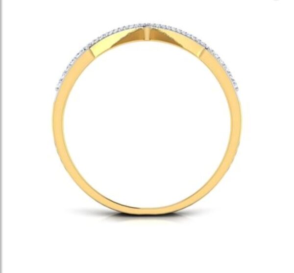 Two Raw V Shape SI F-G 0.25Ct Real Diamond Wedding Christmas Gift Ring 14Kt White Gold/Yellow Gold/Rose Gold with Authenticate Certificate