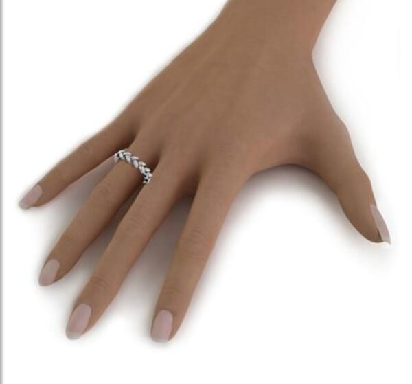 Ancient Flower Band SI FG 0.12Ct Real Diamond Wedding Christmas Gift Ring 14Kt White Gold/Yellow Gold/Rose Gold wiAuthenticate Certificate