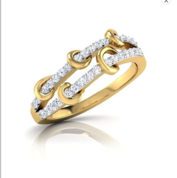 Two Raw Band SI FG 0.28Ct Real Diamond Wedding Christmas Gift Ring 14Kt White Gold/Yellow Gold/Rose Gold wiAuthenticate Certificate