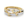 Two Raw Band SI FG 0.28Ct Real Diamond Wedding Christmas Gift Ring 14Kt White Gold/Yellow Gold/Rose Gold wiAuthenticate Certificate