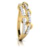 Two Raw Band SI FG 0.28Ct Real Diamond Wedding Christmas Gift Ring 14Kt White Gold/Yellow Gold/Rose Gold wiAuthenticate Certificate