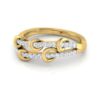 Two Raw Band SI FG 0.28Ct Real Diamond Wedding Christmas Gift Ring 14Kt White Gold/Yellow Gold/Rose Gold wiAuthenticate Certificate