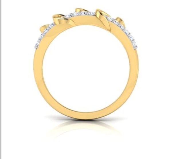 Two Raw Band SI FG 0.28Ct Real Diamond Wedding Christmas Gift Ring 14Kt White Gold/Yellow Gold/Rose Gold wiAuthenticate Certificate