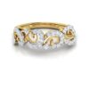 Antique Design Band SI FG 0.31Ct Real Diamond Wedding Christmas Gift Ring 14Kt White Gold/Yellow Gold/Rose Gold wiAuthenticate Certificate