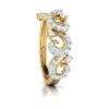 Antique Design Band SI FG 0.31Ct Real Diamond Wedding Christmas Gift Ring 14Kt White Gold/Yellow Gold/Rose Gold wiAuthenticate Certificate