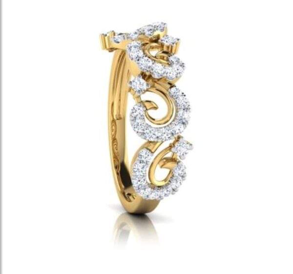 Antique Design Band SI FG 0.31Ct Real Diamond Wedding Christmas Gift Ring 14Kt White Gold/Yellow Gold/Rose Gold wiAuthenticate Certificate