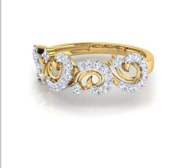 Antique Design Band SI FG 0.31Ct Real Diamond Wedding Christmas Gift Ring 14Kt White Gold/Yellow Gold/Rose Gold wiAuthenticate Certificate