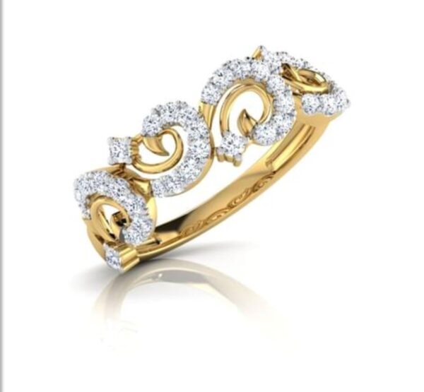 Antique Design Band SI FG 0.31Ct Real Diamond Wedding Christmas Gift Ring 14Kt White Gold/Yellow Gold/Rose Gold wiAuthenticate Certificate