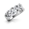 Two Cross Line Band SI FG 0.25Ct Real Diamond Wedding Christmas Gift Ring 14Kt White Gold/Yellow Gold/Rose Gold wiAuthenticate Certificate
