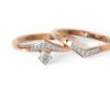 Two Lovely Band SI FG 0.23Ct Real Diamond Wedding Christmas Gift Ring 14Kt White Gold/Yellow Gold/Rose Gold wiAuthenticate Certificate