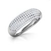 6 Row Beautiful SI FG 0.34Ct Real Diamond Wedding Christmas Gift Ring 14Kt White Gold/Yellow Gold/Rose Gold wiAuthenticate Certificate