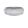 6 Row Beautiful SI FG 0.34Ct Real Diamond Wedding Christmas Gift Ring 14Kt White Gold/Yellow Gold/Rose Gold wiAuthenticate Certificate