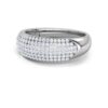 6 Row Beautiful SI FG 0.34Ct Real Diamond Wedding Christmas Gift Ring 14Kt White Gold/Yellow Gold/Rose Gold wiAuthenticate Certificate