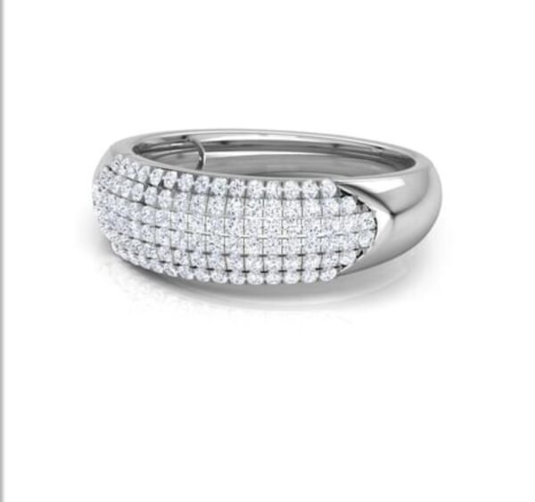 6 Row Beautiful SI FG 0.34Ct Real Diamond Wedding Christmas Gift Ring 14Kt White Gold/Yellow Gold/Rose Gold wiAuthenticate Certificate