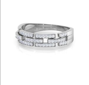 Designer Women's Band SI FG 0.16Ct Real Diamond Wedding Christmas Gift Ring 14Kt White Gold/Yellow Gold/Rose Gold Authenticate Certificate
