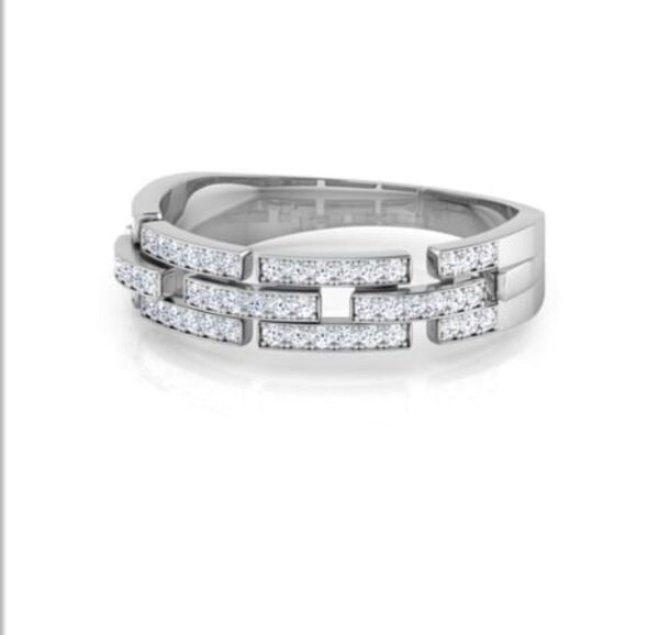 Designer Women's Band SI FG 0.16Ct Real Diamond Wedding Christmas Gift Ring 14Kt White Gold/Yellow Gold/Rose Gold Authenticate Certificate