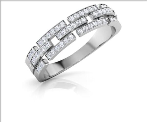 Designer Women's Band SI FG 0.16Ct Real Diamond Wedding Christmas Gift Ring 14Kt White Gold/Yellow Gold/Rose Gold Authenticate Certificate