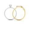 Two Individual Band Combined to One Designer SI FG 0.31Ct Real Diamond Christmas Gift Ring 14Kt White Gold With Authenticate Certificate